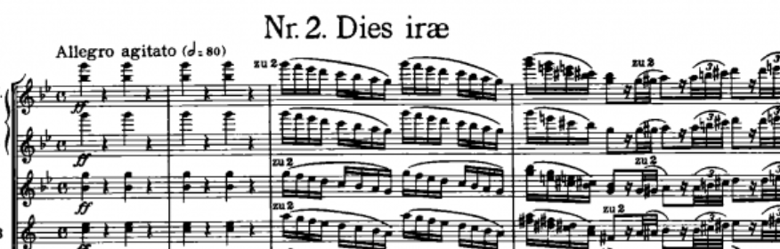 Dies irae score excerpt